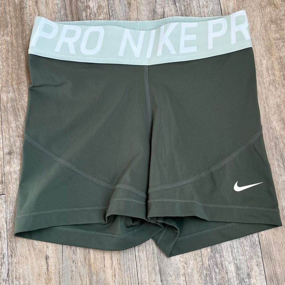 Nike Compression Biker Shorts Women's S Green White